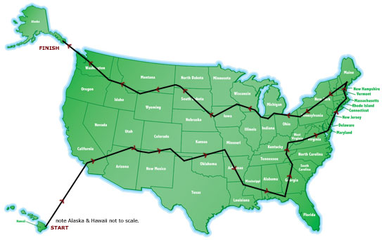 map of the planned oute